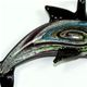 D012- Dolphin glass foil pendant