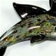 D016- Dolphin glass foil pendant