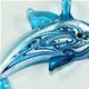D018- Dolphin glass foil pendant