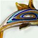 D019- Dolphin glass foil pendant