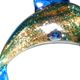 D020- Dolphin glass foil pendant