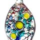 DOT004-Glass Foil Oval with Dots