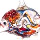 E017 - Elephant glass foil pendant