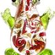 F008 - Frog glass foil pendant