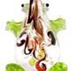F012 - Frog glass foil pendant