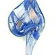SW001 - Swirl glass foil pendant