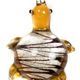 T012- Turtle glass foil pendant