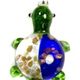 T014- Turtle glass foil pendant
