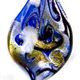 TS008 - Twisted scoop glass foil pendant