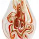 LS043 - Large scoop glass foil pendant