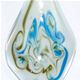 LS048 - Large scoop glass foil pendant