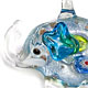 E006 - Elephant glass foil pendant