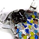 E010 - Elephant glass foil pendant