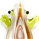 F006 - Frog glass foil pendant