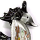 SH005 - Seahorse glass foil pendant