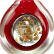 BE008 - Bullseye glass foil pendant