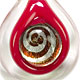 BE024 - Bullseye glass foil pendant
