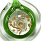 BE026 - Bullseye glass foil pendant