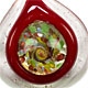 BE028 - Bullseye glass foil pendant