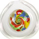 BE029 - Bullseye glass foil pendant