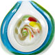 BE031 - Bullseye glass foil pendant