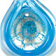 BE036 - Bullseye glass foil pendant