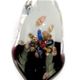 BL002 - Backward leaf glass foil pendant