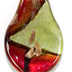 SS003 - Small scoop glass foil pendant