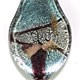 SS006 - Small scoop glass foil pendant