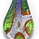SS007 - Small scoop glass foil pendant
