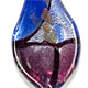 SS016 - Small scoop glass foil pendant