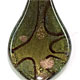 SS019 - Small scoop glass foil pendant