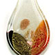 SS022 - Small scoop glass foil pendant