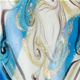 XLS004 - Extra large scoop glass foil pendant
