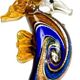 SH014 - Seahorse glass foil pendant