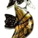 SH016 - Seahorse glass foil pendant