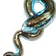 SNA001 - Snake glass foil pendant