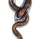 SNA006 - Snake glass foil pendant
