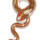 SNA007 - Snake glass foil pendant