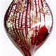 TS006 - Twisted scoop glass foil pendant