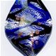 TS035 - Twisted scoop glass foil pendant