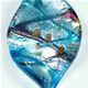 TS036 - Twisted scoop glass foil pendant