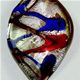 TS038- Twisted scoop glass foil pendant