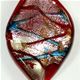 TS039- Twisted scoop glass foil pendant