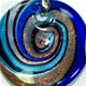 WD001-Glass Foil Wavy Disc Pendant