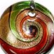 WD002-Glass Foil Wavy Disc Pendant