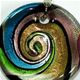 WD003-Glass Foil Wavy Disc Pendant