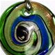 WD004-Glass Foil Wavy Disc Pendant