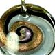 WD006-Glass Foil Wavy Disc Pendant
