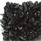 Black obsidian wide woven chip bracelets